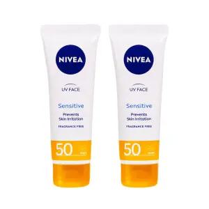 니베아 선 페이스 수딩 센서티브 크림 (SPF50+/PA++++), 50ml, 2개