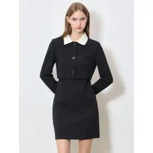 [리스트]배색 칼라 버튼 원피스 택가격 368000원 _P406468039