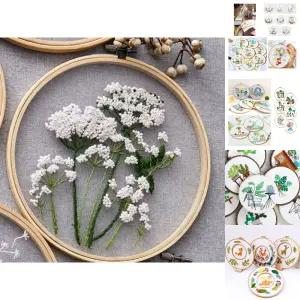 DIY 프랑스 자수 패키지 들꽃/취미/생활/십자수/세트/도안/손자수/집콕/놀이/공예/바늘/키트/실세트/공예용