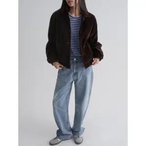 [에잇세컨즈] 패디드 벨벳 재킷  브라운 (355X39LY1D)