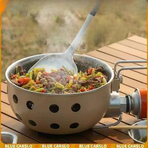 스토브 일체형 캠핑 휴대용 방풍 가스 등산 팬 버너 웍 냄비 야외 화구 차박