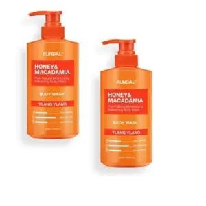[쿤달] 쿤달 퓨어 바디워시 일랑일랑 500ml x 2개 보습 진정 향기 촉촉한 매끄러운 바