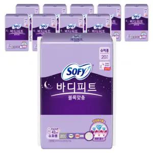 바디피트 쏘피 피부자극없는 볼록맞춤 생리대날개형 슈퍼롱 20개입 10개