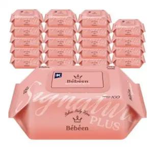 베베앙 대용량 물티슈 100매 20팩 시그니처 플러스 도톰한 엠보싱 수분 보습 434513