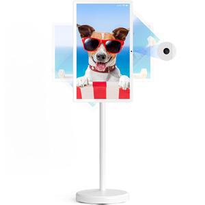 윈탕 22인치 포터블 TV 온 휠 1080p 포터블 터치 스크린 모니터 스마트 롤링 TV 내장 13MP 카메라 내장 배터리 안드로이드 13 6 128G