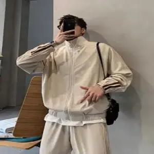 남자 추동 캐주얼 투피스 야구복 트렌드 트레이닝 멋스러운 점퍼 자켓 차이나 패피4