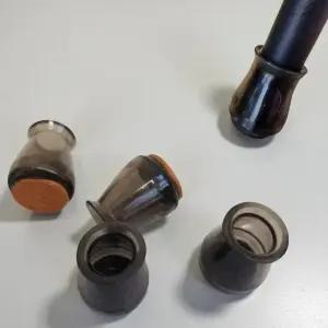 고품질 실리콘 의자 보호캡 원형 투명 검정색 4P XS (WFJQHE1)