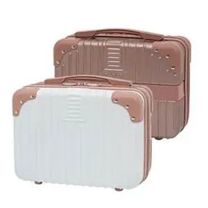 레트로 풍 기내용 캐리어 투톤 미니 여행 가방 14형 소형 수화물 (WFJ64EA)