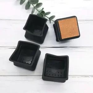 의자발 소음방지 실리콘 의자발캡 사각 대형 블랙 4p (WFJPVAQ)