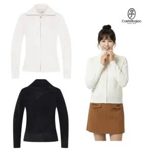 까스텔바작 여성 골프웨어 방풍안감 풀집업 가디건 자카드 니트 BGDWSJ-801