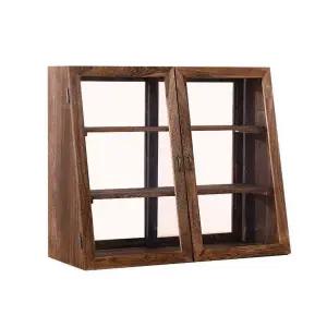 우드쇼케이스 목재 아담한 레트로 3단 수납장 디저트 캐비닛