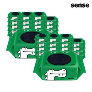 센스 물티슈 악어 캡형 100매 20팩+20팩 순한보습 악어