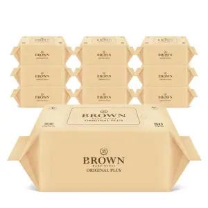 브라운 물티슈 아기 물티슈 오리지널 플러스 80매 리필 10팩