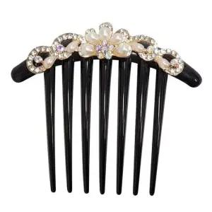 뒤꽂이 올림머리 진주헤어핀 잔치 행사 큐빅머리핀