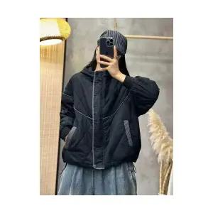 여자 후드 가디건 카디건 퀼팅 점퍼 경량 가을 겨울 빈티지 캐주얼 도톰 패딩 ST4