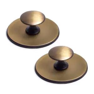 인테리어 세상 삿갓(소) 원판 1구 가구손잡이 갈착 2개