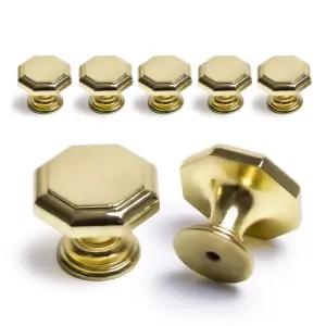 인테리어 세상 팔각(대) 1구 가구손잡이 골드 7개