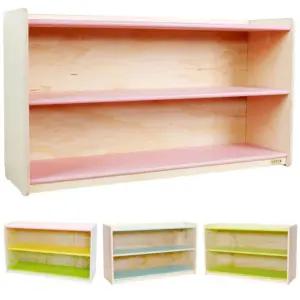 원목 2단 교구장 나무 책장 이단 수납장 책꽂이 오픈 선반 신발장 유치원 어린이집 가구