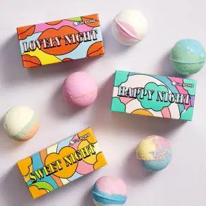 [아임밤] 스파클링버블 2구 세트 패키지 배쓰밤 거품 입욕제