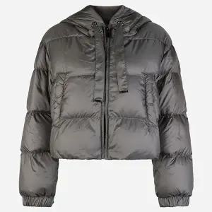 막스마라 5F 2529486115600 005 세이에 크롭 후드 패딩 자켓 그레이