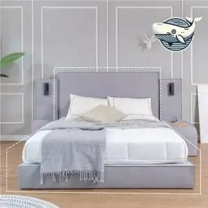 모던 패브릭 퀸침대 프레임 부드러운 수면 공간