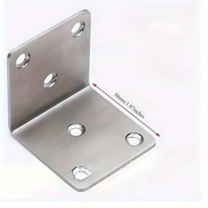 6pcs 스테인레스 스틸 앵글 헤비 듀티 코너 브레이스 L 모양 90도 조인트 수리  고정 연결 악세사리