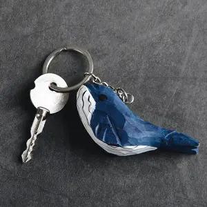 나무 조각 고래 키홀더 가방 키링 WB7EBE5