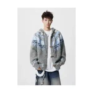 록쉬블몰 남성 집업 가디건 니트 스웨터 가을 겨울 도톰 카디건 HO4