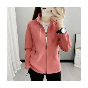 여자맨투맨티 가디건 가을 겨울 맨투맨 눈꽃 플리스 재킷 도톰 아웃도어 스탠딩 운동 ible4