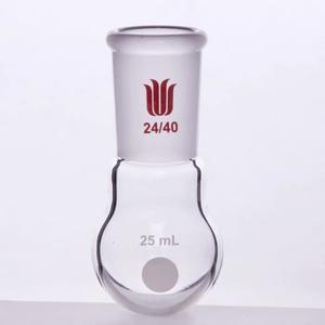 단일 목 둥근 바닥 볼 병 조인트 2440 용량 25mL-500mL 붕규산 유리 플라스크