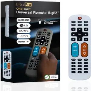 UltraPro BigEZ 원터치 빅 버튼 시니어용 호환 TV 리모컨 사용하기 쉽고 삼성 LG 소니 비지오 로쿠 TV용