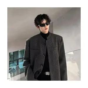 남자 정장 자켓 안개꽃 어깨 패드 코트 가을 겨울 행정 쇼트 모직 원픽4