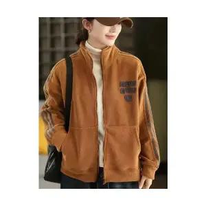 EAMT 여성 겨울 양면 올리기모 도톰 맨투맨 패치 긴팔 차이나 카디건 아우터 YJ4