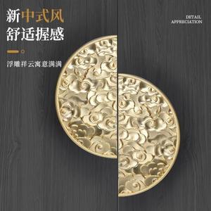 Yijia  복고풍 나무 문 서랍 수납장 손잡이 라운드 골동품 옷장  반원형