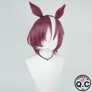 게임 Uma Musume Pretty Derby 코스프레 Tanino Gimlet 가발 귀 꼬리 할로윈 파티 의상 합성 내열성 섬유