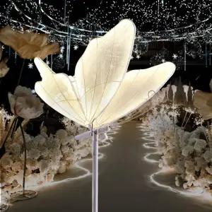 VoyageEase 3색 버터플라이 바닥 램프 - 조절 가능한 결혼식/가정용 LED 조명 천장 걸이 및 스탠딩 이중