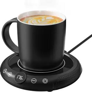 머그 세트가 포함된 커피 워머 - 책상 자동 차단을 위한 컵 차 물 우유 코코를 스마트 전기 음료 히터
