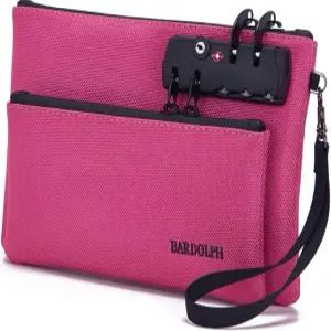 자물쇠가 달린 머니백 더블 레이어 남녀 잠금 액세서리 파우치 뱅크백 여권 공증 용품 귀중품 보관 가방