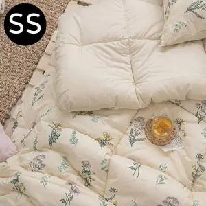 [콩심팥심]와일드 플라워 순면 차렵이불 슈퍼싱글 SS 베이지