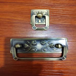 앤티크 청동 서랍 신발 서랍 수납장 드레서 문 손잡이  핸들 레트로 스타일  링 플랫 링 액션 홀 피치 64mm