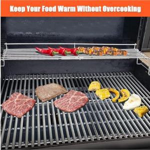 웨버 제네시스 호환 제품 300 시리즈(2007-2016) 바베큐 그릴 악세사리호환  스테인레스 스틸 워밍 랙 1개