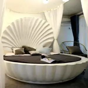 침대 조개 모양 원형 숙소 펜션 호텔 모텔 특이한