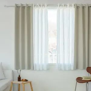 까르데코 노르딕 암막+베일리 쉬폰 창문커튼 4장+커튼봉10자