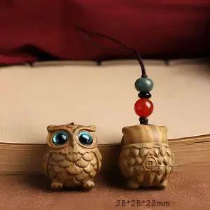 부엉이 키링 키홀더 행운 부적 재물운 WFHGJ96