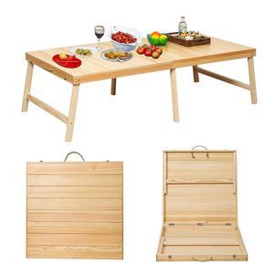 주페모 접이식 보호 나무 피크닉 테이블, 바닥 좌석, 해변, 캠핑, 바비큐, 뒷마당, 60인치 x 30인치, 좌석 수 6 u20138명