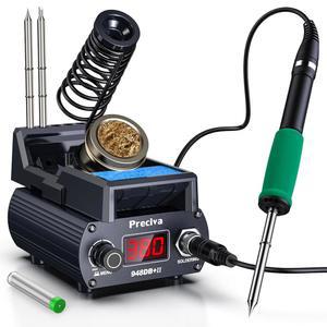 프레시바 휴대용 납땜 스테이션, 75W 디지털 디스플레이 아이언 스테이션 - 고속 가열(5S), C/ F 변환(392 F~896 F), 자동 슬립 및 보정 지원, 전자 제품 수리, 용접