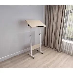 접이식 단상 강의대 강연대 흰색 두꺼움 이동식 스탠딩