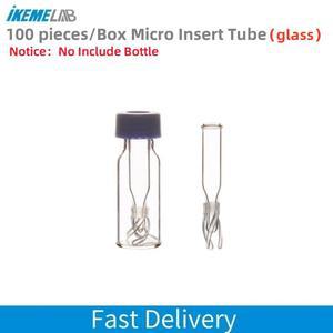 호환 100 조각 250ul 마이크로 볼륨 유리 바이알 삽입 콘 바닥 9 425 바이알용 스프링 피트 포함