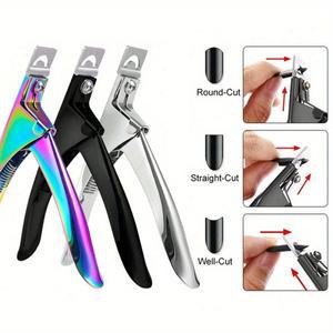 1Pcs 스테인레스 스틸 U 자형 손톱 깎기 정밀 발톱 매니큐어 페디큐어 커터