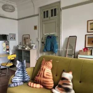 귀여운 카페 인형 인테리어 특이한 수면 애착 쿠션 고양이